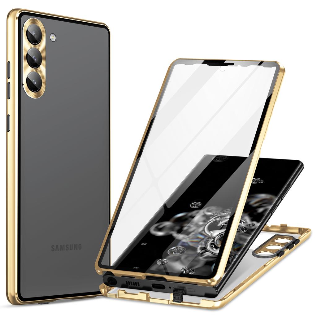 For Samsung Galaxy S24+ Case HD Clear Double Sides Tempered Glass Back Phone Cover