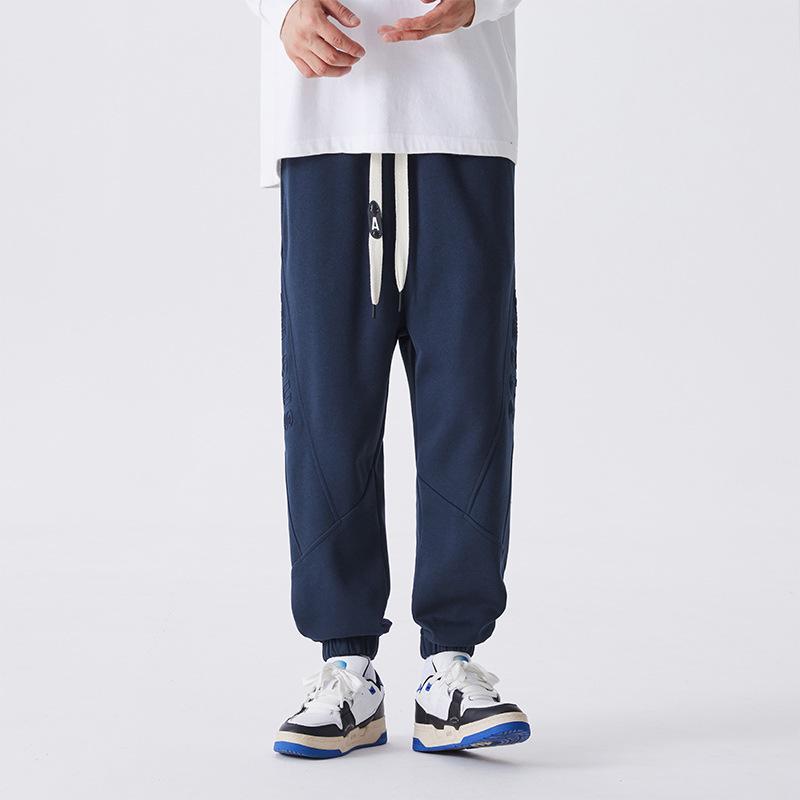 Men's New Tied Feet Casual Sweatpants Trendy Fashion Trousers Simple Drawstring Sports Boys Youth Versatile Popular