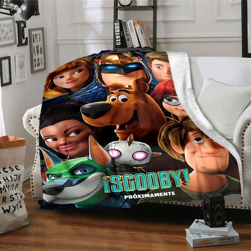 1pc Scooby-Doo Mystery Flannel Throw Blanket - HD Printed Lightweight Soft Warm All-Season Blanket for Sofa, Bed, Travel091