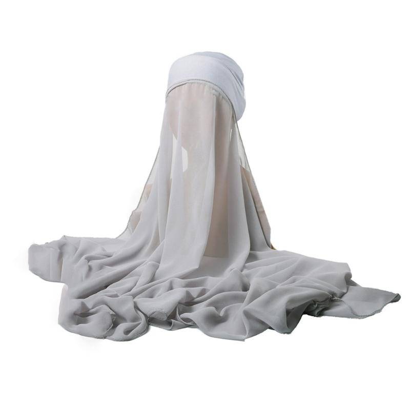 Elegant Draping Chiffon Scarf For Women Head Scarf Wrap With Natural Fall Enhances Style In Prom And Casual Event