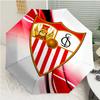 Seville Logo Print Automatic Umbrella, 8 Rib Iron Frame, Plastic Handle, Suitable for Outdoor Travel &Daily , Ideal Gift