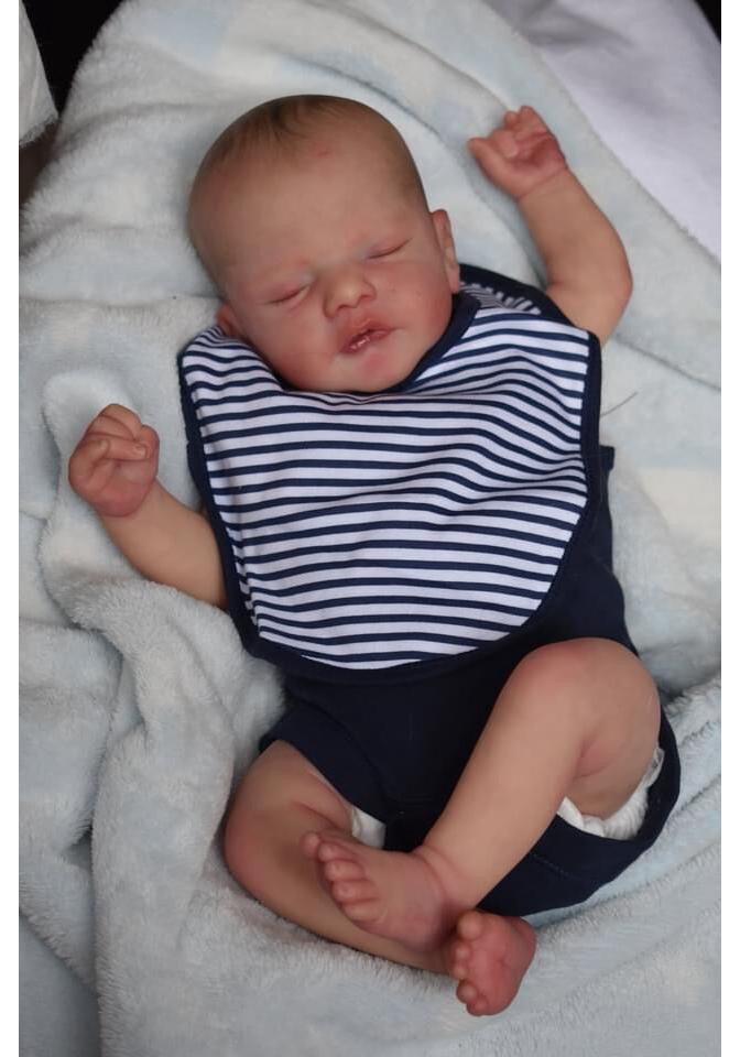 NPK 19 Realistic Reborn Baby Doll Sam 49 cm