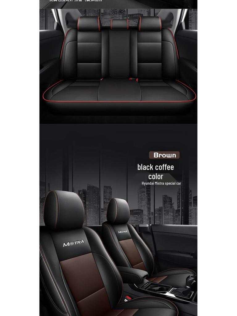 Hyundai Mistra 5-Seat Full Coverage Universal Leather Car Seat Covers, All-Season & Wear-Resistant