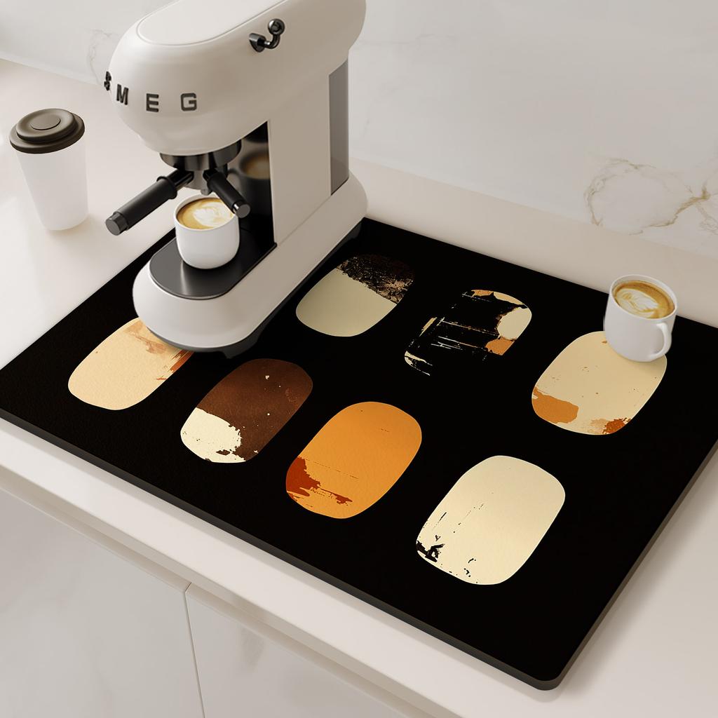 Coffee Machine Mat Drain Pad For Kitchen Non-slip Dish Drying Mats Quick Dry Tableware Faucet Placemat Dinnerware
