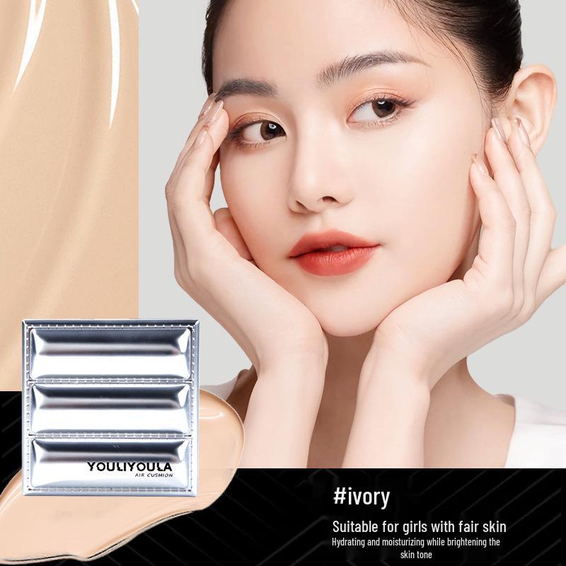 

Не скатывающийся отбеливающий кушон: Маскировка несовершенств, Водостойкий, Без пепельного оттенка, Стойкая адгезия, BB-крем и Консилер слоновая кость/белый