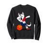 Funny Husky Dog Panama Basketball Fan - Panama Flag Sports Enthusiast Husky Panama Basketball Trainer