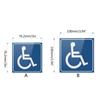 10 Stück Handicap / Behinderte Rollstuhlzugänglich Schild Aufkleber 3''/4'' Langlebig Selbstklebend Kratzfest Wasserdicht