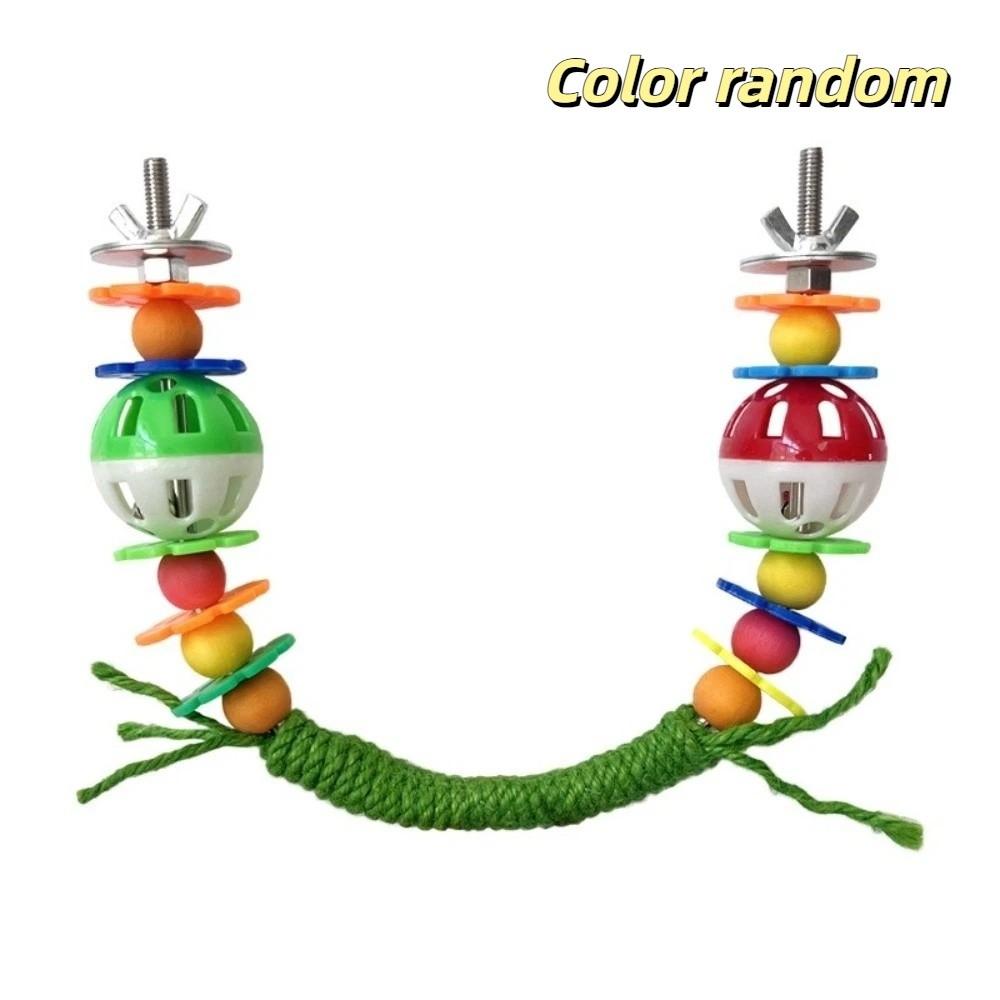 Wear Resistant Bird Hanging Swing Bite Resistant Bird Gnawing Toys Parrot Swing Toy Aviary цветной