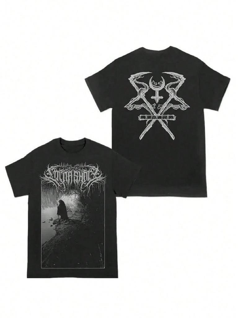 2025 Lorna Shore Rocker unisex's Wounisex's Short Sleeve Cotton T Shirt Band Hip Hop Tee Streetwear Black T-Shirt Summer Tops Clothing