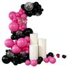 Thickened Round Red-Black Balloon Set for Birthday Parties and Shop Openings