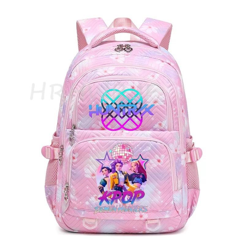 K-pop Backpack Teens Girls Capacity Schoolbag Flowers Printe Laptop School Backpack Travel Rucksack YK2 Mochila