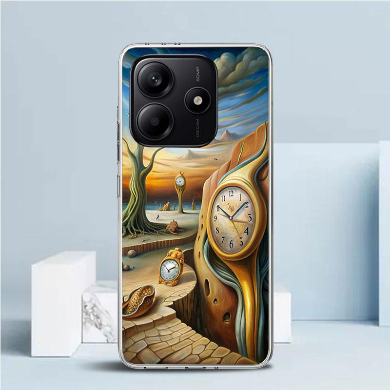 Salvador Dali Art Phone Case For Xiaomi Redmi Note 15 14 14S 13 12S 12 Pro Plus 11S 11 11T 11E 10S 10 + Soft TPU Back Cover Redm