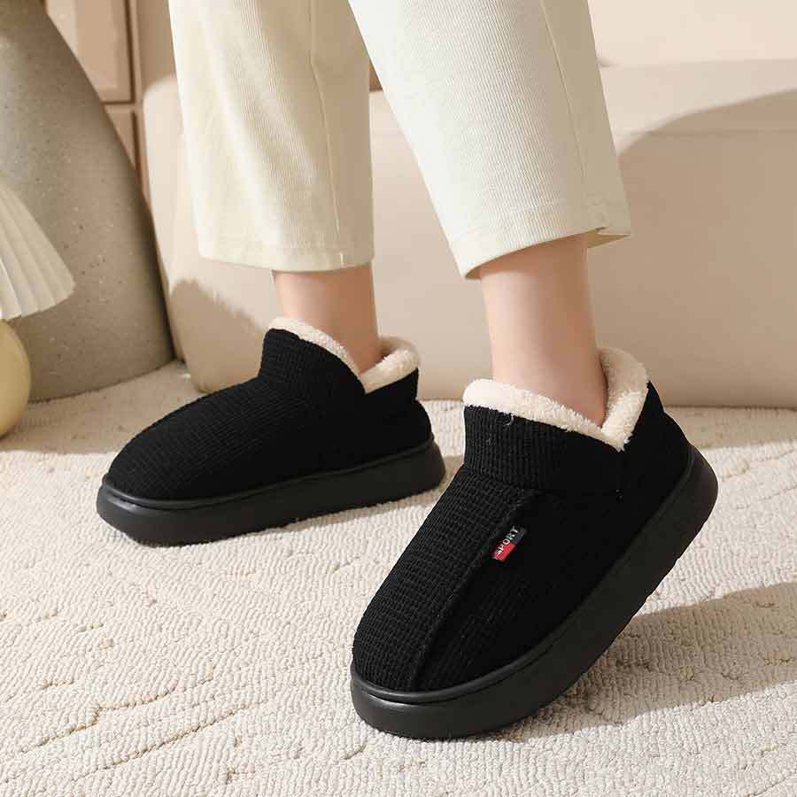 Winter Men's Warm Cotton Slippers Indoor Home Non-slip Winter Home Large Size Home Home Cotton Shoes Men