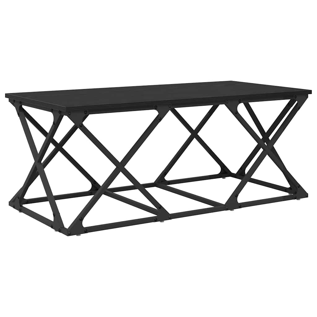 Coffee Table Black Oak Look 100 x 49 x 40 cm Wood Based Panel