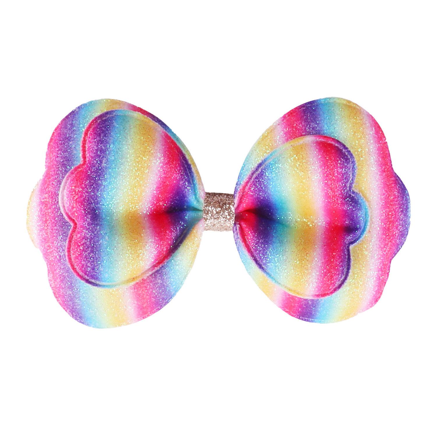 

Милые заколки-банты для девочек, блестящие банты, разноцветные заколки, радужные тканевые банты, украшения для DIY-поделок, заколка для волос, аксессуары для волос