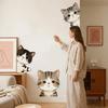 3 Stück Guckende Katze Rausguckende Wandaufkleber Cartoon Katzen Aufkleber Abnehmbar Abziehen