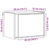 Wall Mounted Nightstand with LED Lights White