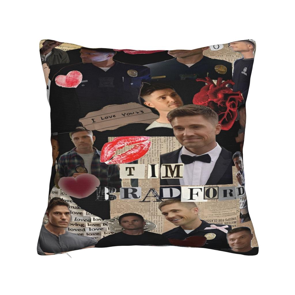 Home Decoration Tim Bradford Rookie Pillowcase Accessories Pillow Covers Zipper Multiple Sizes
