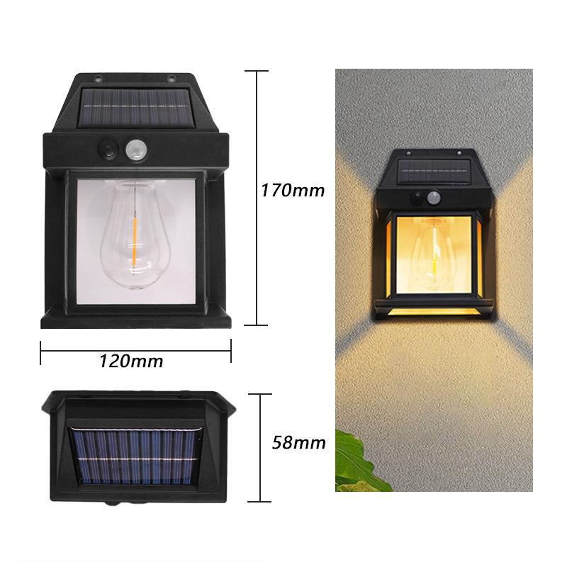 

Solar Outdoor Led Courtyard Wall Lamp Human Body Induction Motion Sensor Garden Terrace Garage Door Street Fence Porch Lamp