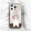 Custodia per Telefono Anime Carina A-Alya per iPhone 16 17 15 14 12 13 Pro Max Colore Nero Copertura Antiurto