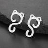 My Shape Cute Cat Stud Earrings for Girls Gifts Animals Lovers Lovely Kitten Earrings Stainless Steel Jewelry for Women Teen