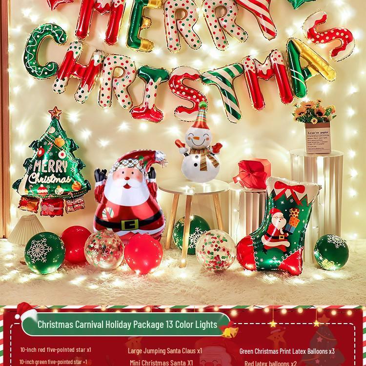 Christmas Letter Balloons for Storefronts, Kindergartens, Parties & Event Decorations