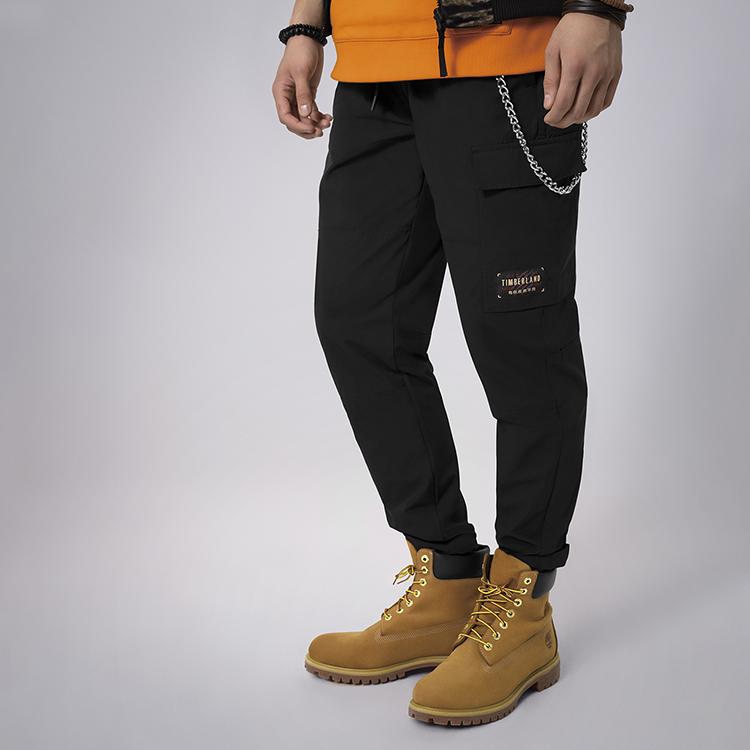 Timberland Multi-Pocket Woven Cargo Pants Men Pants Black A27G3-001