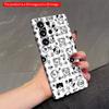 2DFlat Samsung Phone Case Gingham Cat Faces Pattern Phone Case Applicable To Galaxy S22 S23 S24 S25ULTRA S26 A12 A13 A14 A15 A16 A34 A35 A54 A55