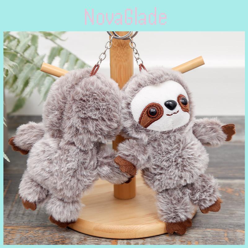 Folivora Plush Keychain With Soft Short Pile For Backpack Decoration Gift