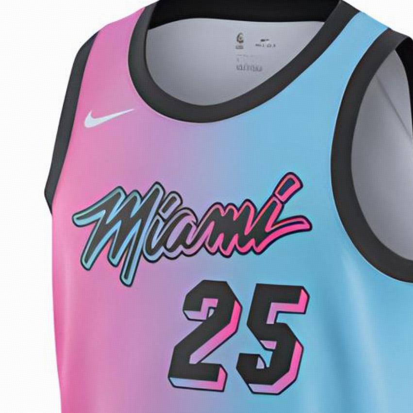 Nike Swingman Miami Heat Duncan Robinson Ombre Dri-Fit Miljøvennlig Strikket Basketball Drakt Herre Drakt Lilla Blå CN1741-691