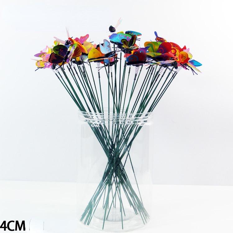 50Pcs Butterflies Garden Yard Planter Colorful Whimsical Butterfly Stakes Decoration Home Outdoor Flower Pots Decor Supplies
