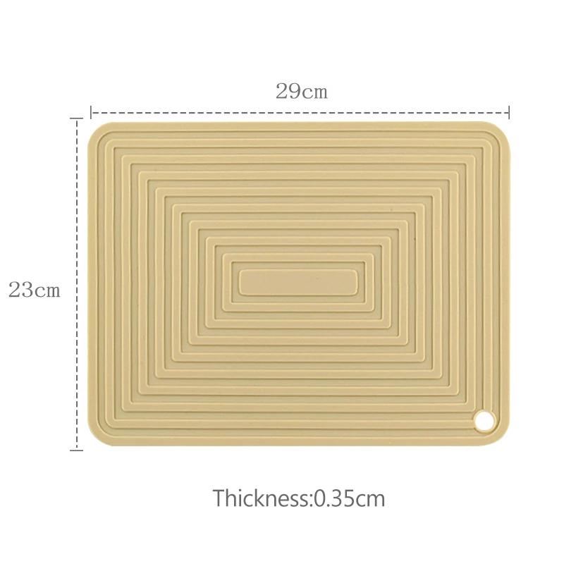 Kitchen Silicone Dish Pot Draining Mat Heat Resistant Tableware Thickened Cushion Pad Dinnerware Table Placemat Coaster