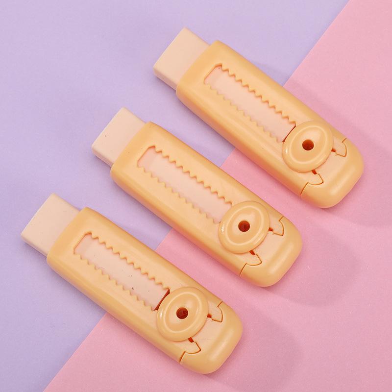 

Выдвижной ластик в форме мультяшного персонажа для школьных принадлежностей: Без следов, без мусора, подходит для учеников начальной школы. 3pcs set оранжевый