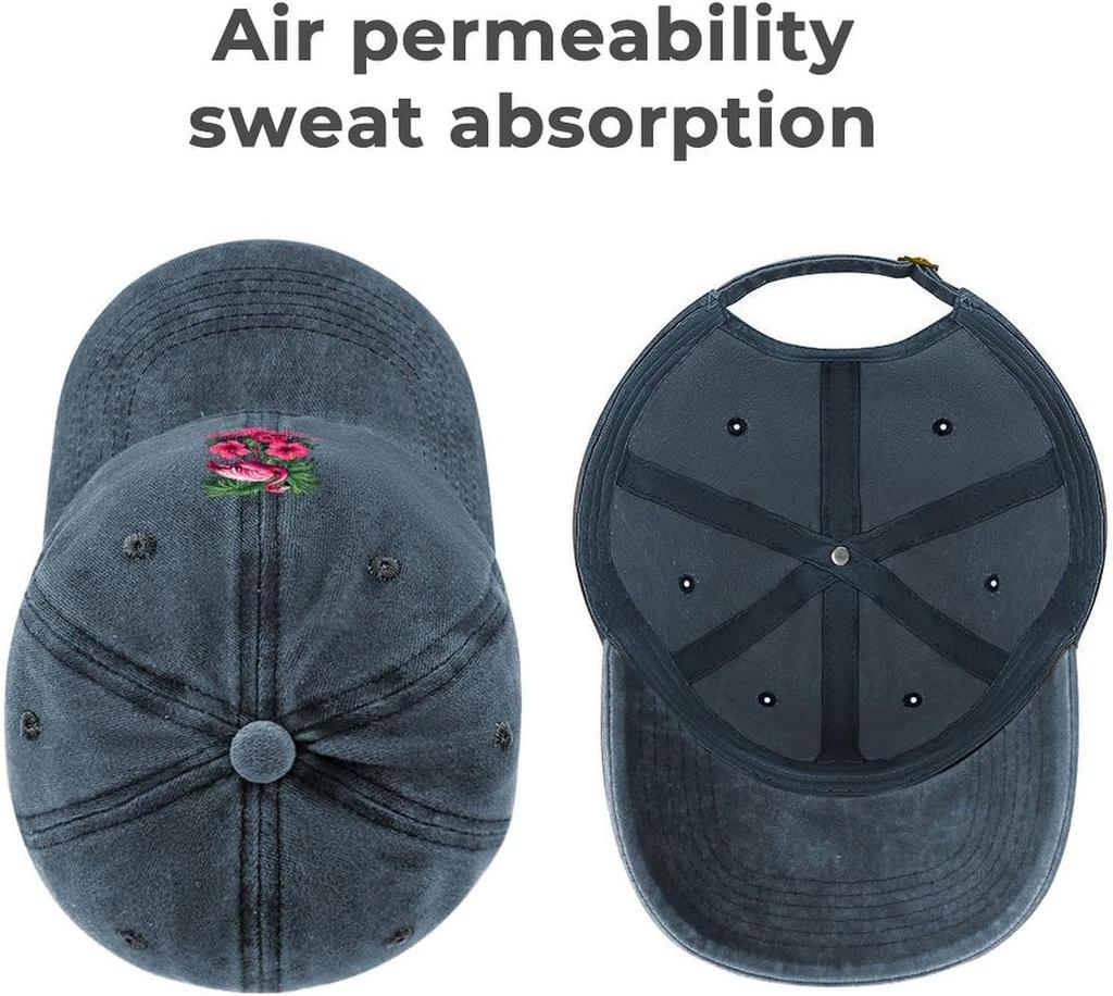 Flamingo Tropical Flowers Baseball Cap Polyester Adjustable Sun Protection Casual Outdoor Cap