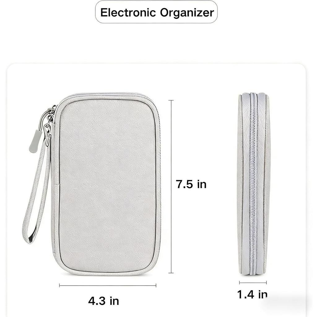 Electronic Organizer Bag,Waterproof Portable Travel Cable Storage Bag,Multifunctional Cord Storage Case for USB Drive,Dard Drive, Power Bank,Charger