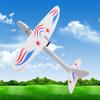 USB Rechargeable Spinning Hand Paper Airplane with LED Light Flight Glider Helicopter