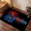 Tappeto Personalizzato in Velluto di Cristallo Lionel Messi, Stampa Testo Nome Personalizzato, Logo Calcio Morbido Antiscivolo Tappetino per Pavimento Decorazione Casa Regalo