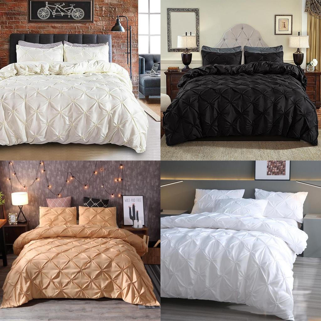 Minimalist Solid Color Duvet Cover And Pillowcase Set For Bedroom Decor
