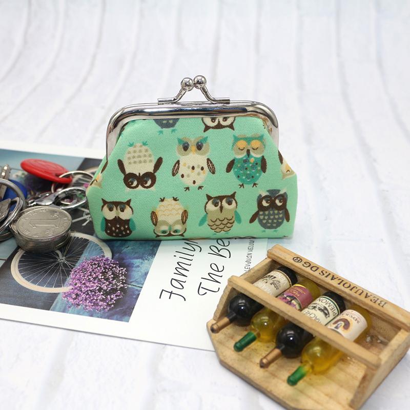 Cute Cartoon Printed Owl Coin Purse Wallet Hasp Pocket Money Purse Wedding Candy Bag