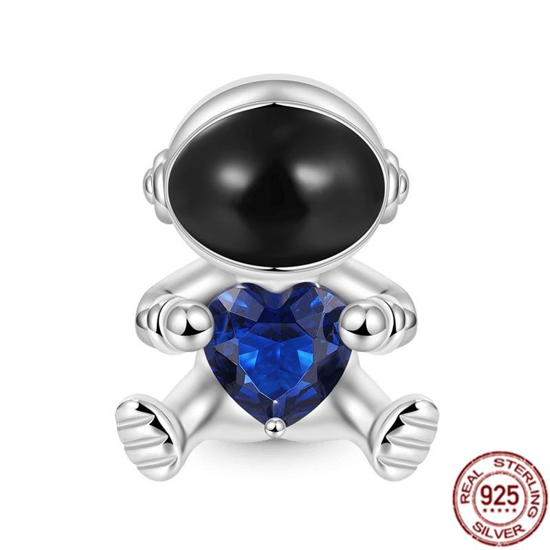 Het försäljning S925 Sterlingsilver Pojke- Flicka-Tonåring & Prinsesskrona Prins Hängberlock Smycken Pärlor Passar Original Armband