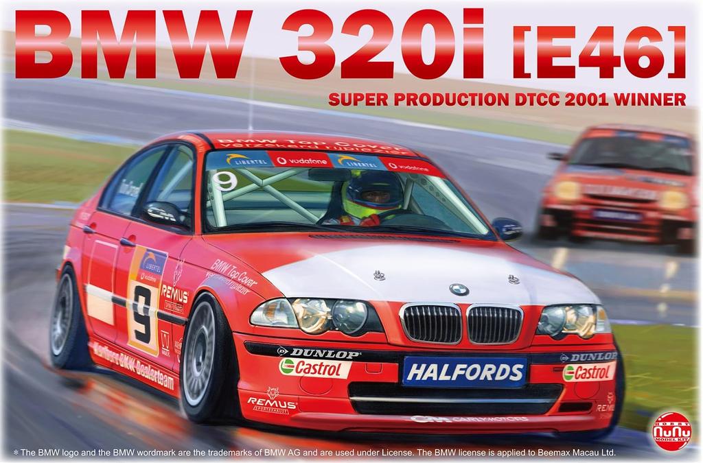 Racing Series BMW 320i E46 DTCC 2001 Winner Plastic Model PN24007 Platz/NuNu 1/24