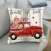 Valentine's Day Pillow Covers Red Buffalo Plaid Gnomes Design Machine Washable Festive Home Decoration Single-sided Printing Pillowcases