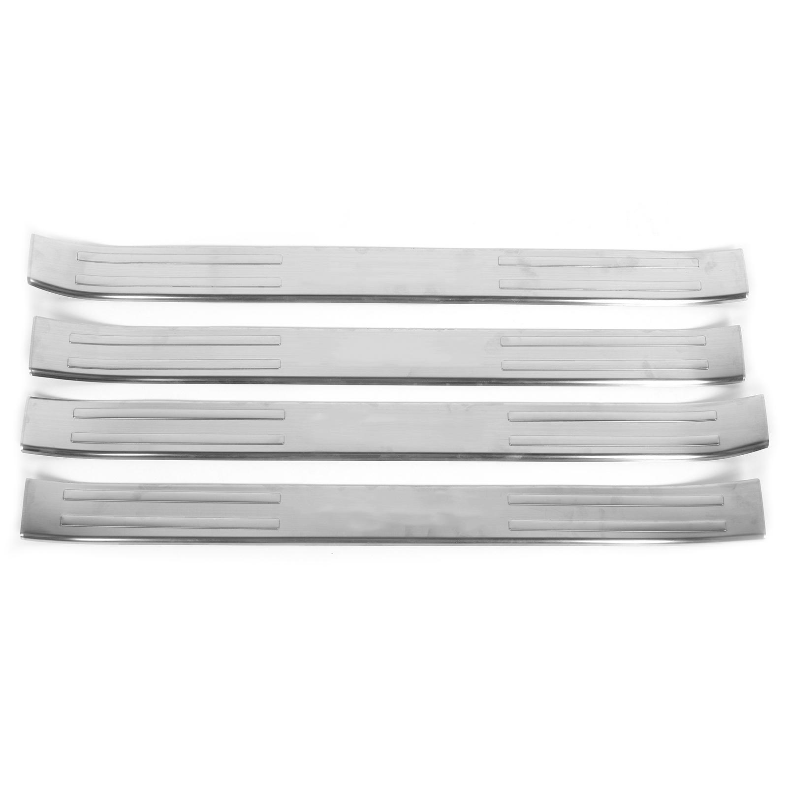 

4pcs Exterior Door Sill Scuff Plate Strip Stainless Steel Protector Decoration Fit for Tundra