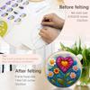 CHENISTORY Felt Painting DIY Wool Embroidery Kit Funny Floral Craft Painting DIY Wool Needle Felt Picture Kit Gift Artwork New
