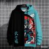 Bushido Sports Men's Hoodie, Funny 3D Samurai Cat Pattern Autumn Winter Casual Loose Streetwear
