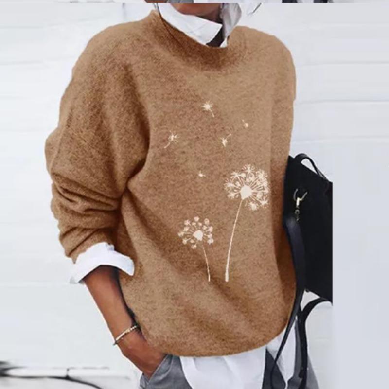 YYFS Women's Fashion Casual Leopard Print Spring Fall Long Sleeve O-Neck Pullovers & Long Sleeves