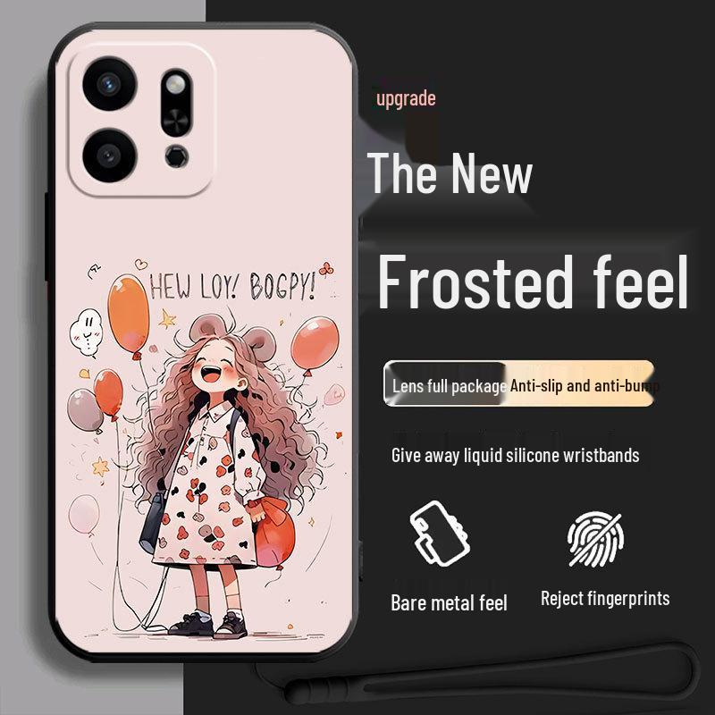 Honor Play9t ALT-AN00 Silicone Cartoon Phone Case with Trendy Men's Lanyard: Cute and Creative Design