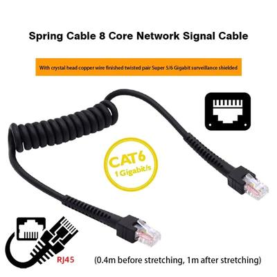 Cat6 Gigabit Feder Ethernet Kabel 8 Adern Schnelles Netzwerkkabel für Sicherheitskamera- und Routerverbindung