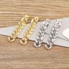 Nidin Fashionable Geometric Chain Pave Zircon Earrings For Women Sweet Personality Long Earrings Jewelry Party Gift
