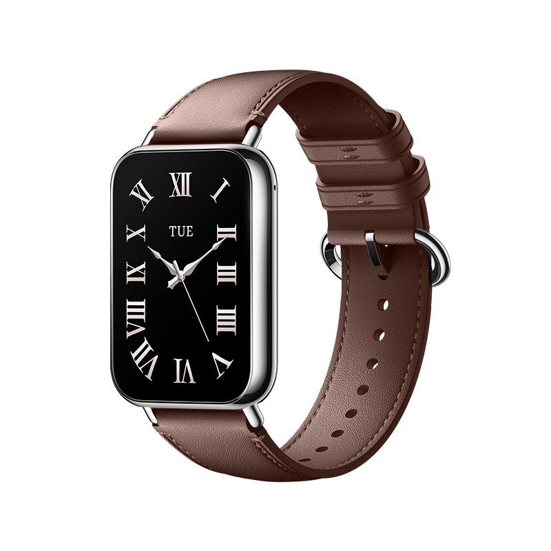 

Шкіряний ремінець для Xiaomi Band 9 Pro / 8 Pro Дихаючий ремінець-браслет Xiomi 9pro / 8pro Ремінець для годинника Mi Band For Mi Band 8 Pro коричневий